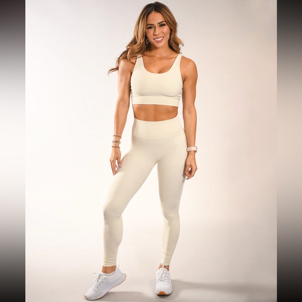 Effortless Ribbed Set - Cream